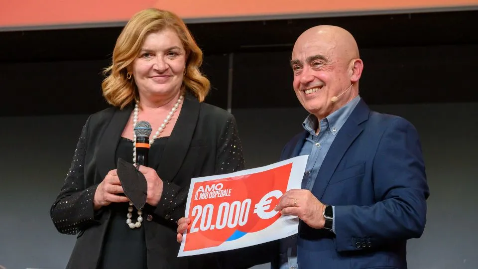 Paolo Cevoli e Bianca Caruso, direttore sanitario dell’ospedale Ceccarini