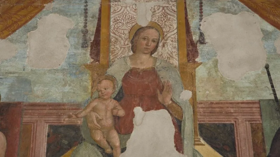 Affresco cinquecentesco San Rocco. Madonna col Bambino – Montegridolfo