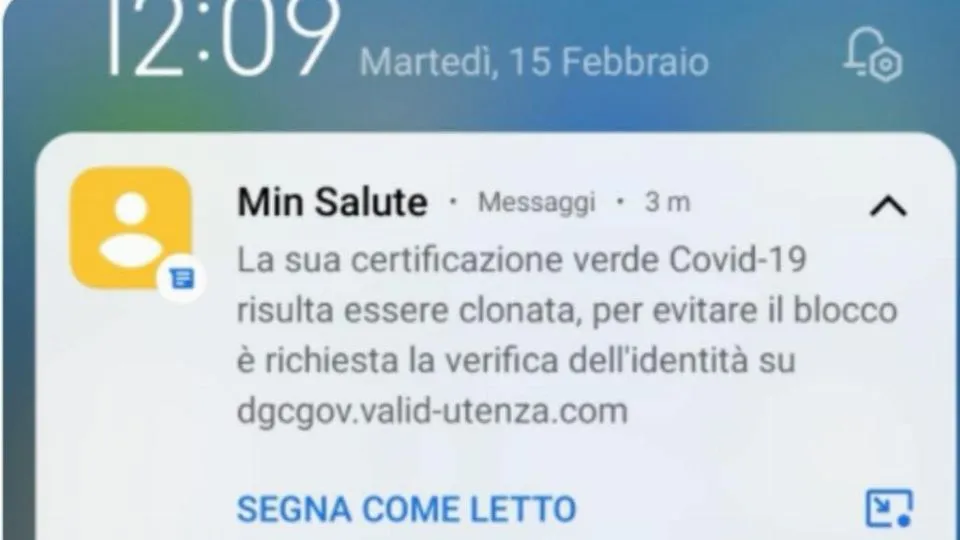 il falso sms
