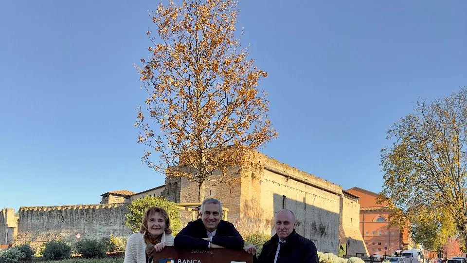 la Presidente di Banca Malatestiana Enrica Cavalli, il sindaco Jamil Sadegholvaad, il
Direttore Generale di Banca Malatestiana Paolo Lisi.
