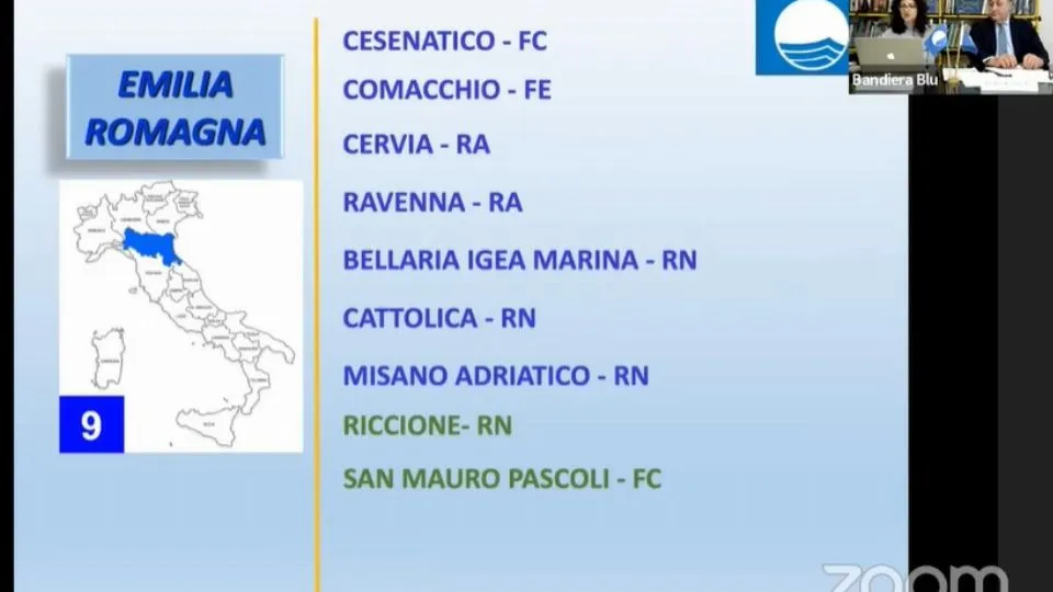 i comuni bandiera blu in Emilia Romagna