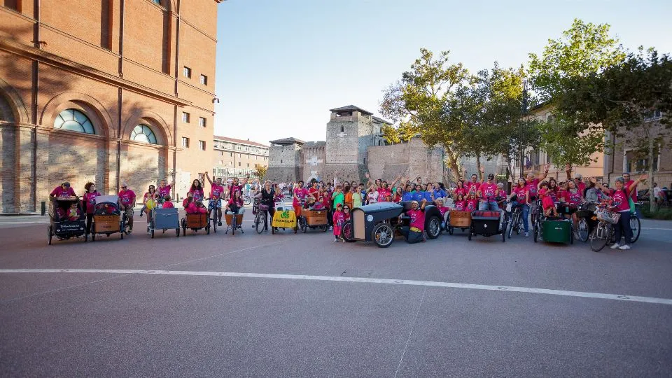 i partecipanti a Cargo Bike Revolution