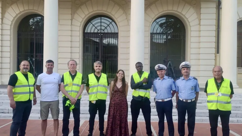 gli assessori Gabellini e Belluzzi con Polizia locale e Street Tutor
