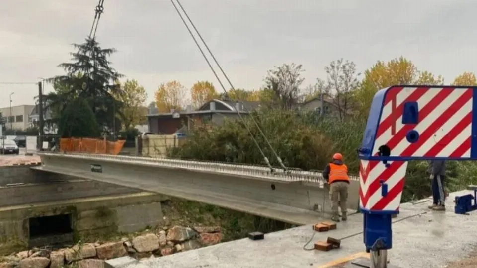 il varo del ponte sul Ventena
