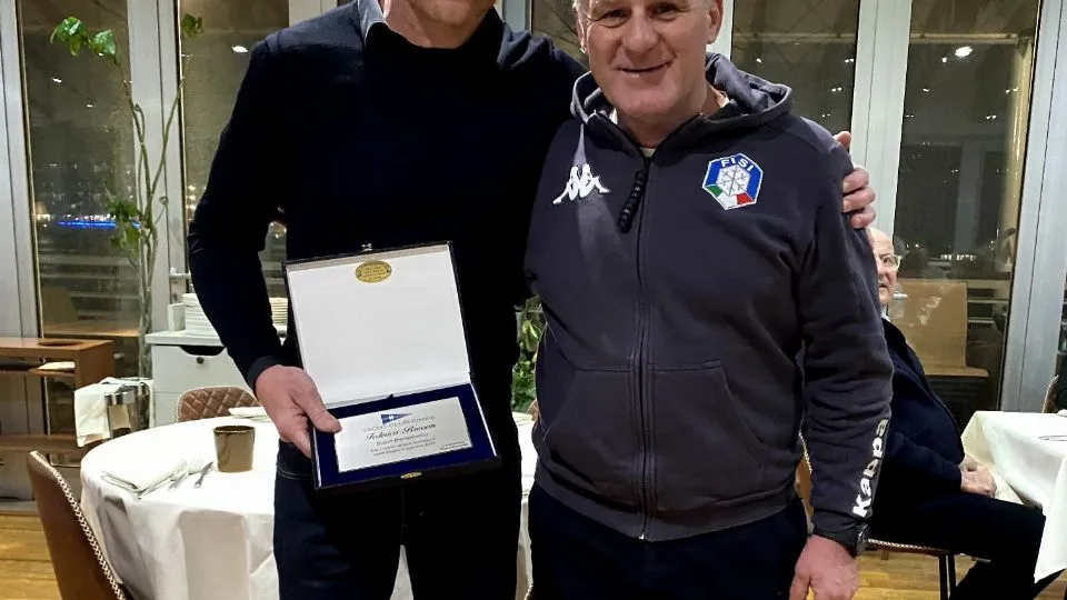 Federico Bressan insieme al presidente dello Yacht Club Rimini, Pietro Baronio