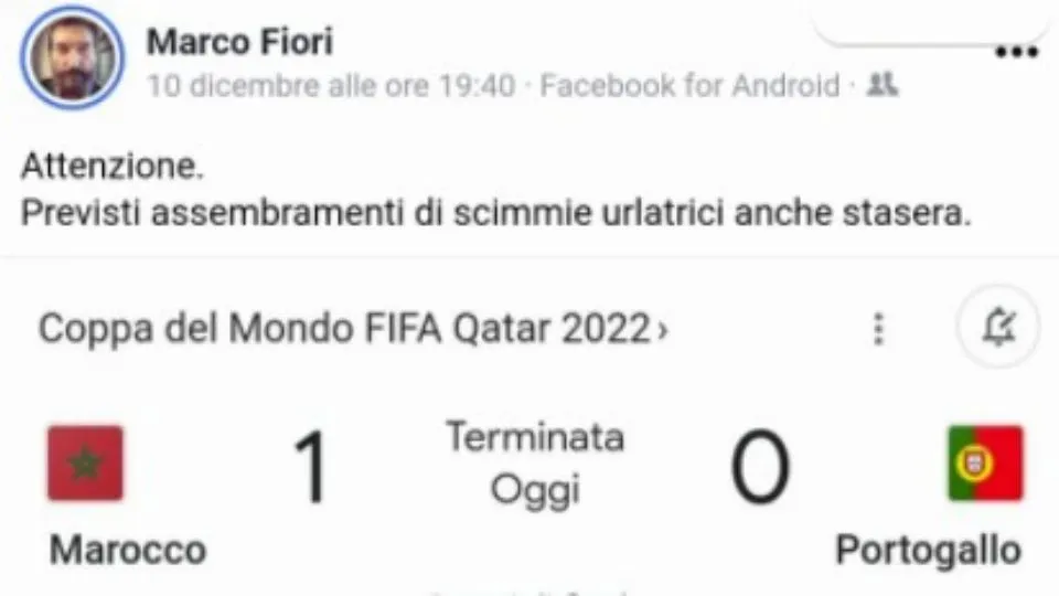 un post incriminato
