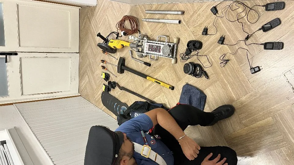 il materiale sequestrato