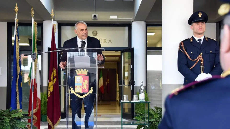 il capo della polizia Giannini in visita alla questura di Rimini (foto Migliorini)
