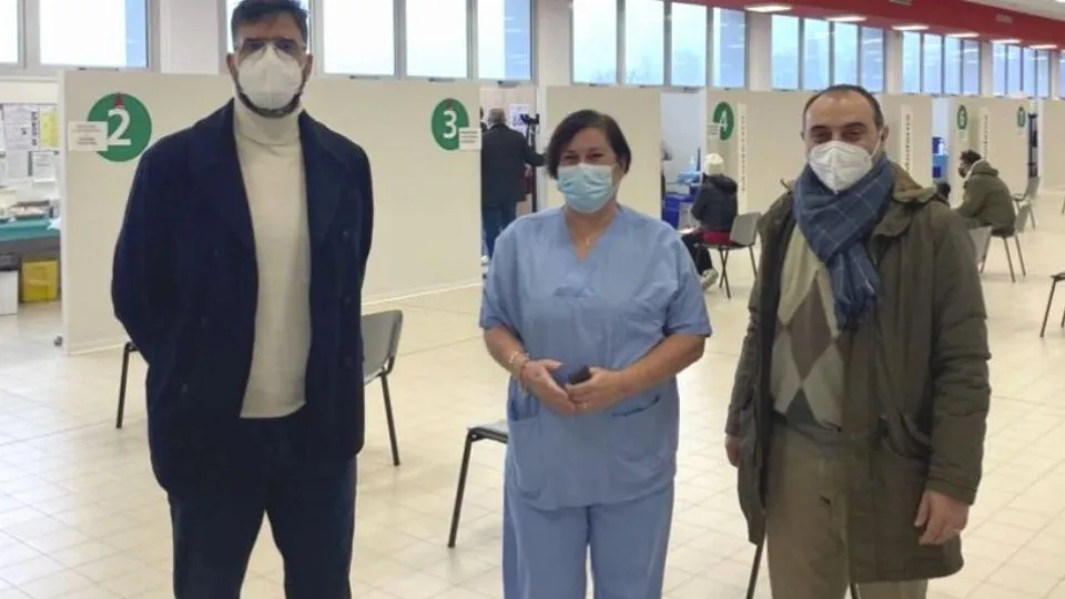 Gianfreda all’hub vaccinale