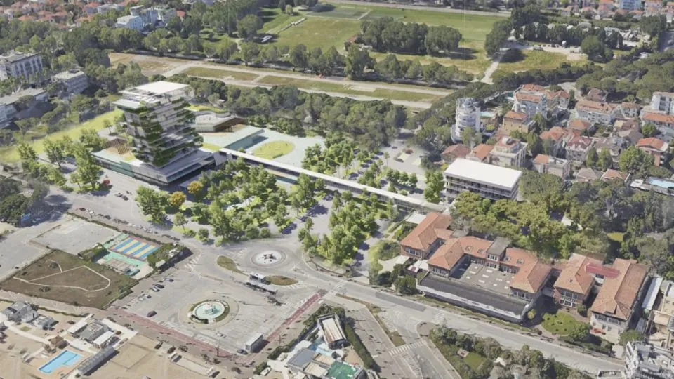 un rendering del nuovo polo termale di Riccione