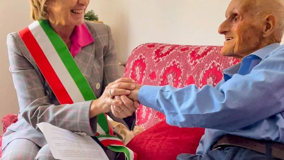 la sindaca Angelini insieme ad Aldo Minguzzi
