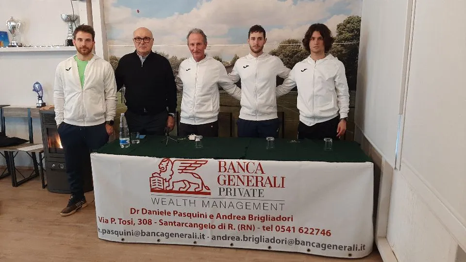 Francesco Giorgetti, il presidente Ivano Monticelli, Marco Mazza, Alberto Bronzetti e Filippo Di Perna