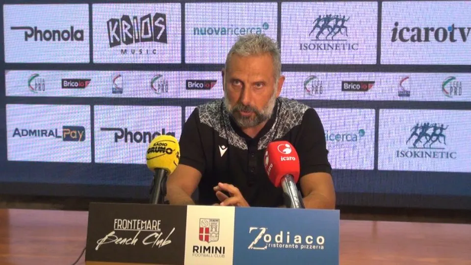 Marco Gaburro, allenatore del Rimini F.C.

