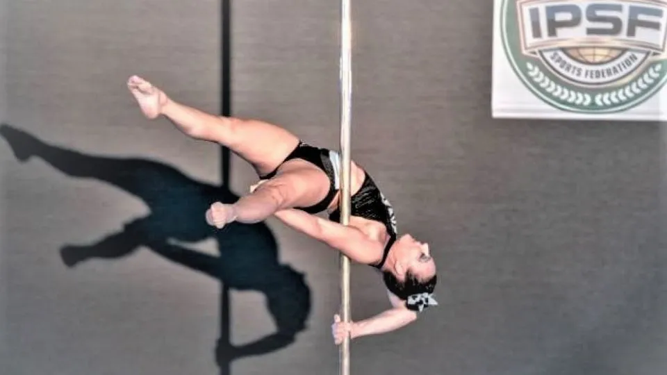 Mirella De Donato durante la sua esibizione al Campionato italiano
