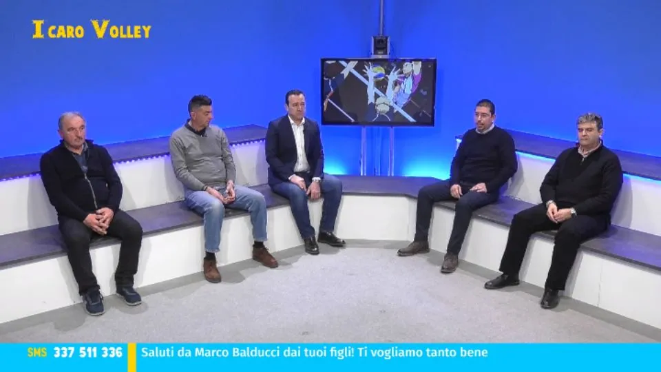Lo studio della 6a puntata di Icaro Volley
