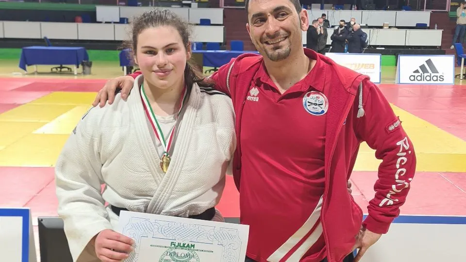 Morgana De Paoli insieme al direttore tecnico Giuseppe Longo
