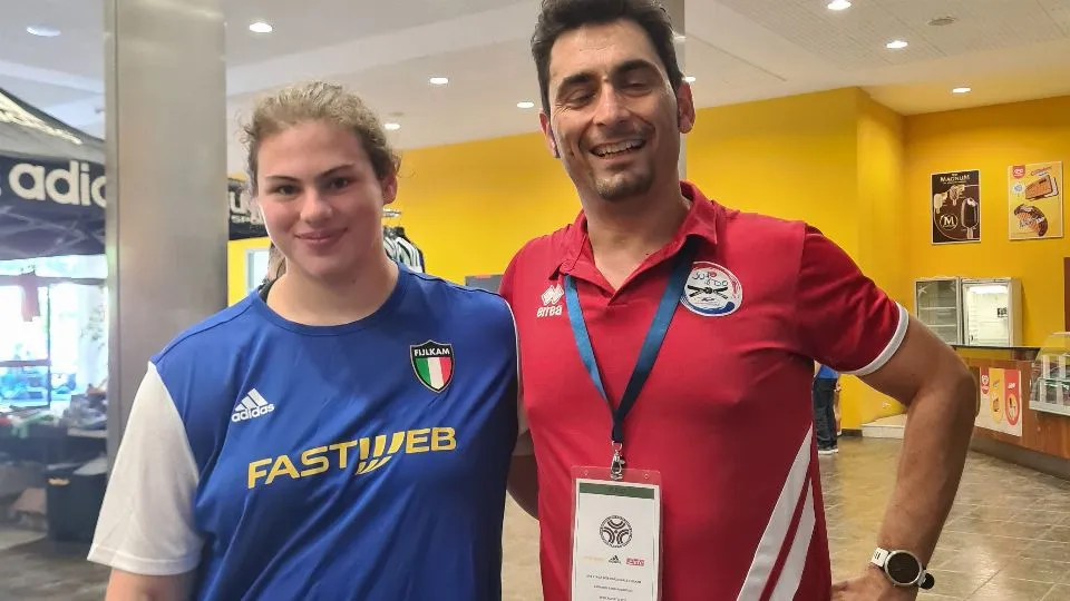 Morgana De Paoli con il tecnico Giuseppe Longo