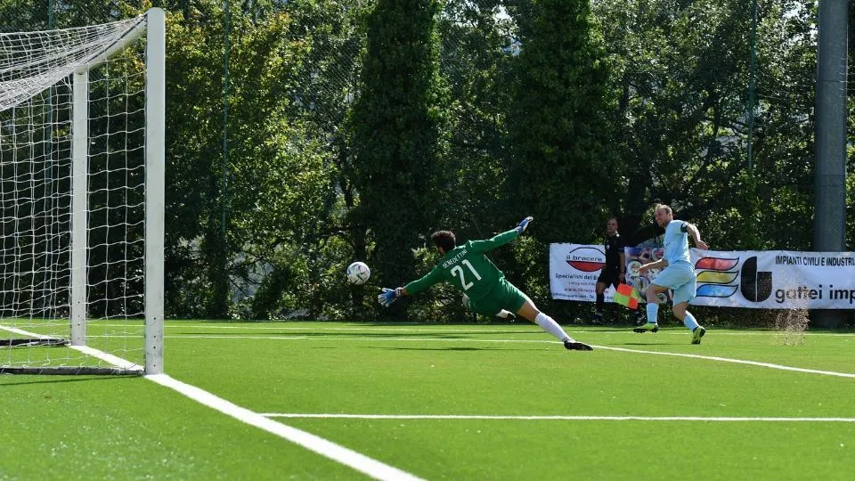 Il gol di Carlo Valentini contro il Pennarossa (@FSGC)
