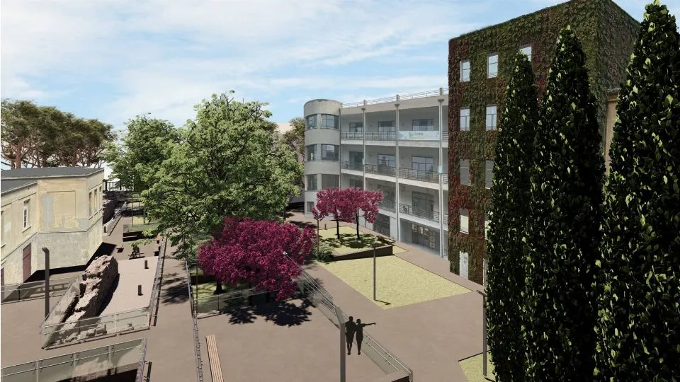 un rendering del giardino