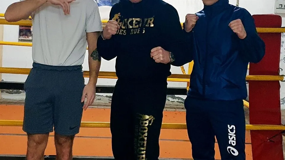 Michele Sacchetti, il maestro Tiziano Scarpellini e Noah Massart