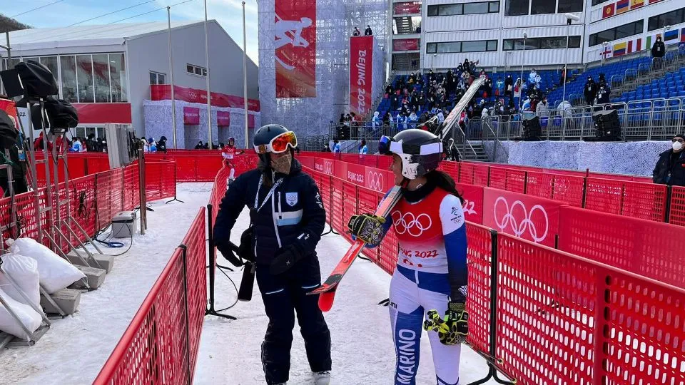 Il tecnico Nicole Valcareggi insieme ad Anna Torsani