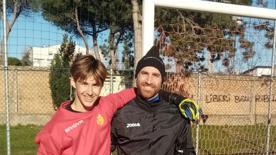 Michael Munari insieme all’allenatore dei portieri Davide Galeazzi