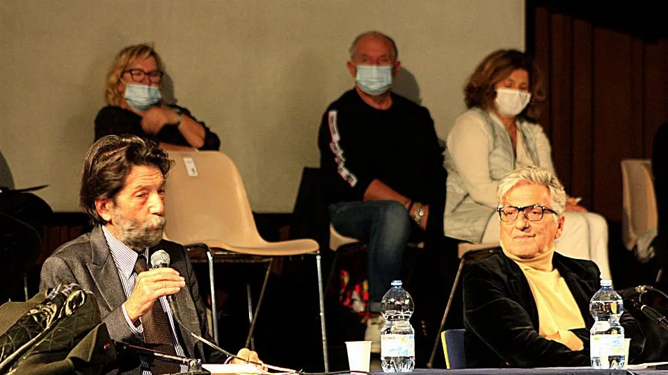 Massimo Cacciari con Gustavo Cecchini
