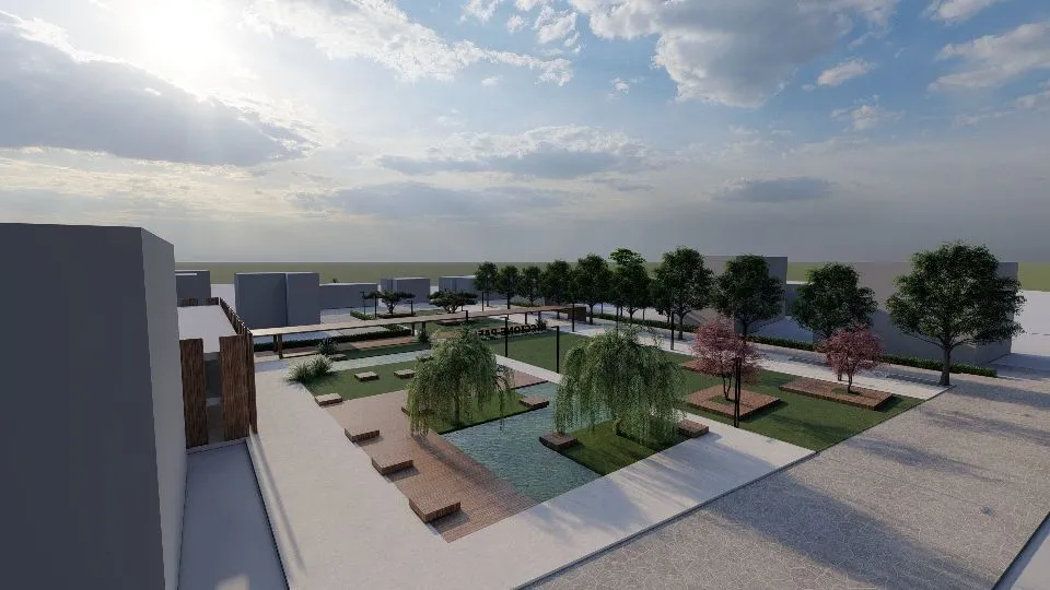 rendering piazza Unità