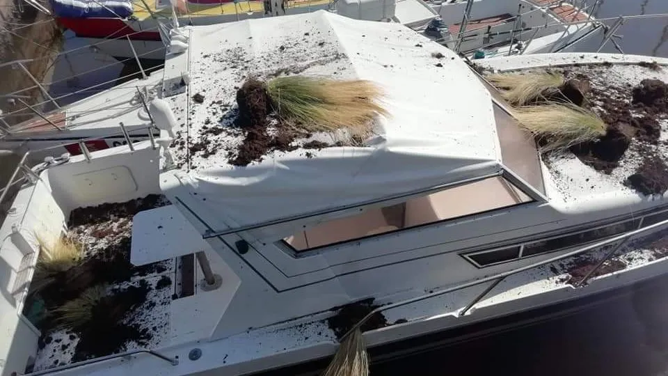 una delle barche prese di mira
