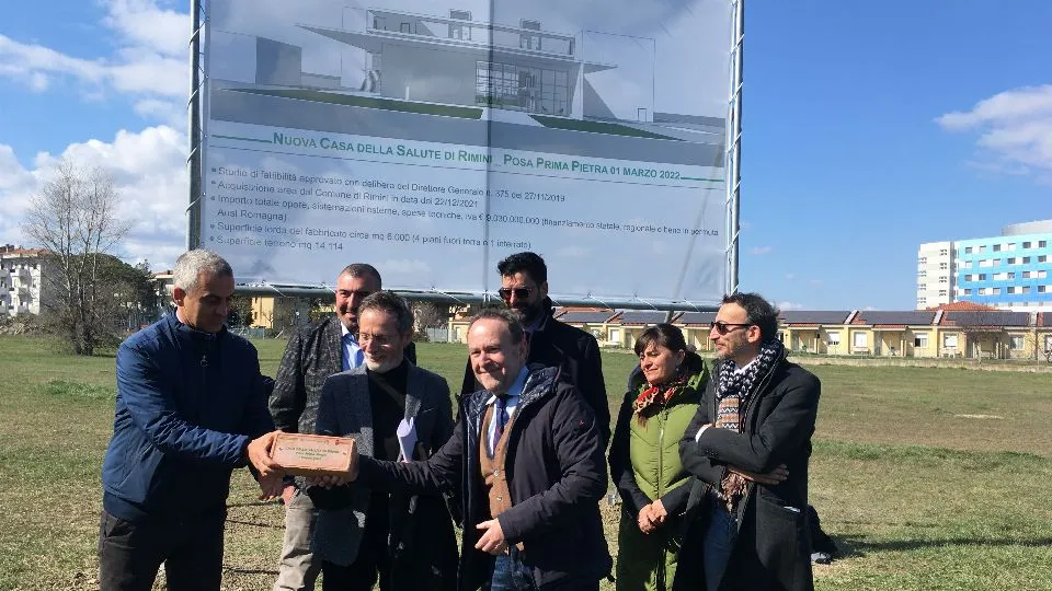 posa prima pietra della casa della salute di fianco all’ospedale Infermi