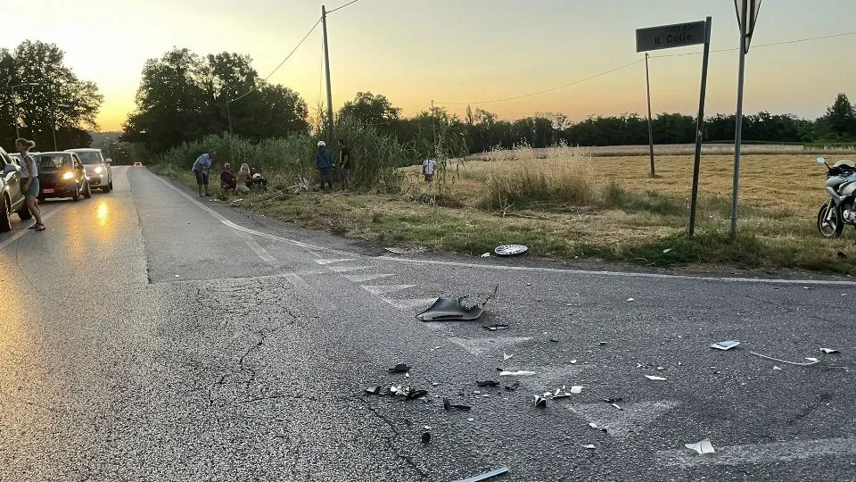 il luogo dell’impatto (foto Newsrimini)