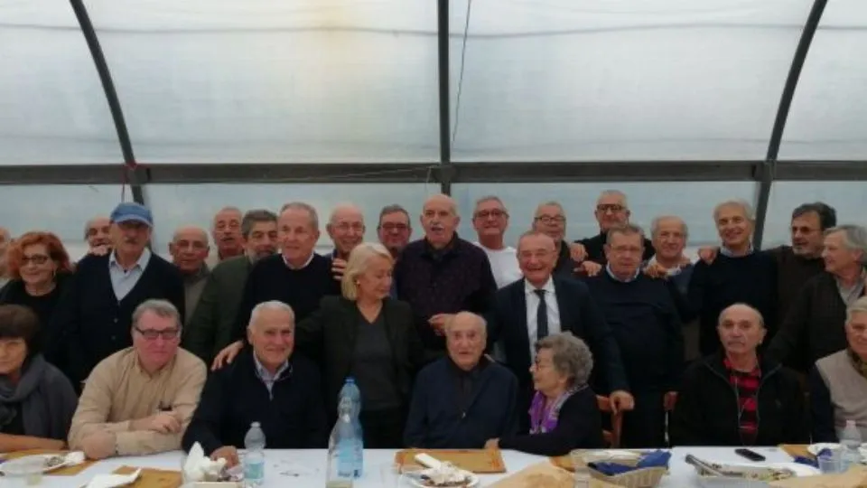 la festa per i 90 anni di Arcangeli nel 2019