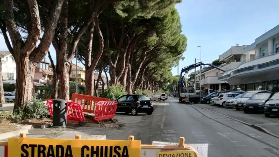 il cantiere su via Emilia

