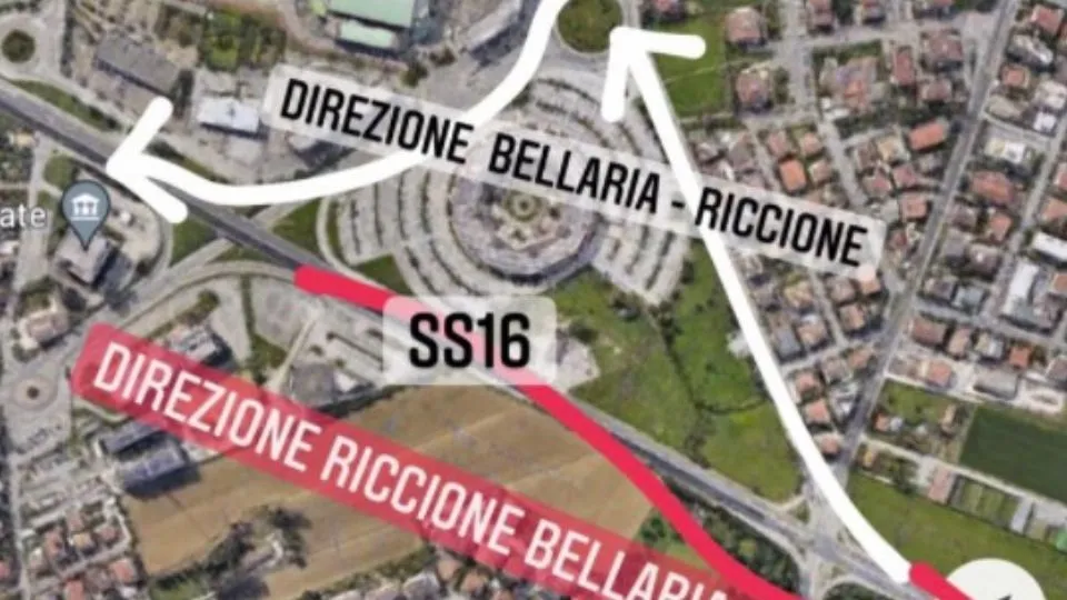 la viabilità direzione sud