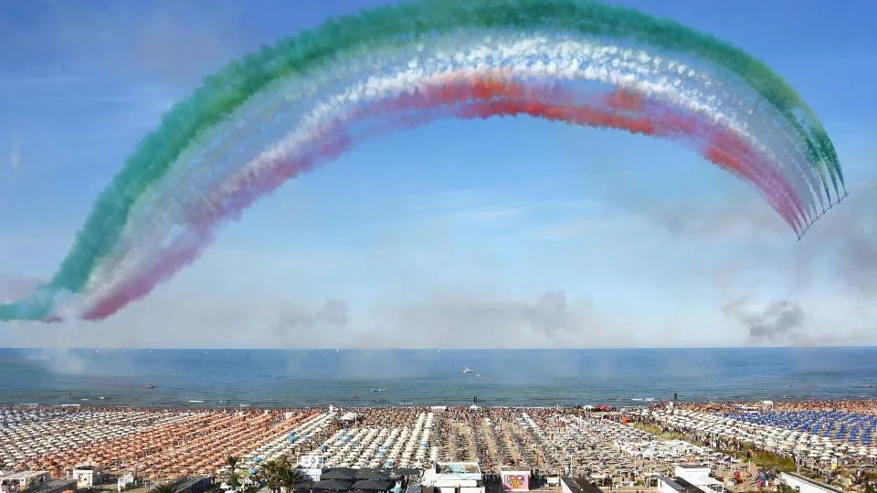 Lo show delle Frecce Tricolori (foto Gallery Migliorini)
