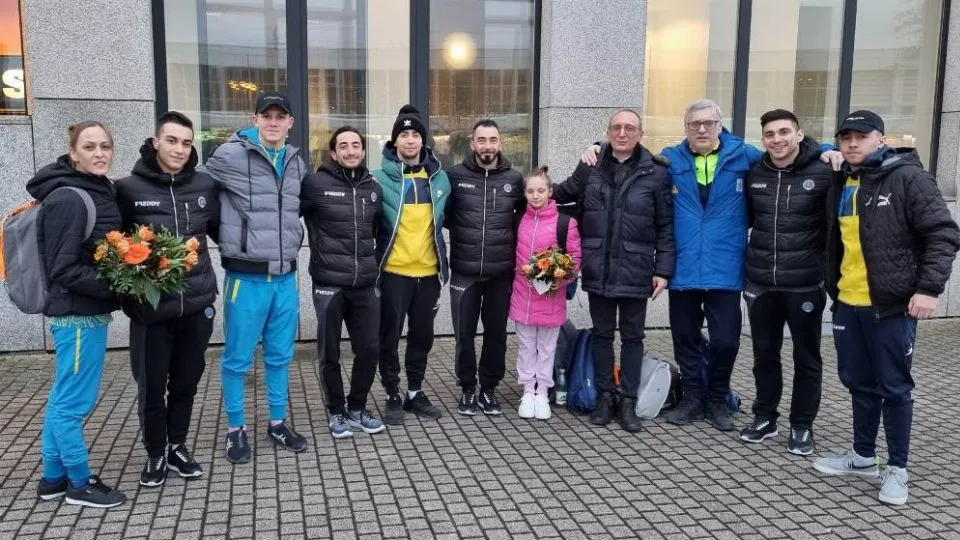 Gli azzurri a Cottbus (Foto Federginnastica.it)

