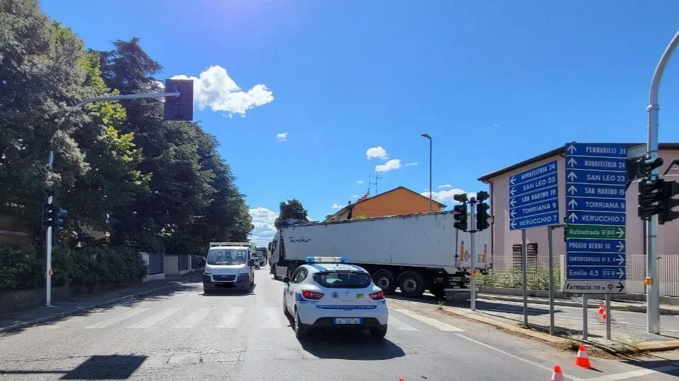 l’incidente in via Marecchiese-Trasversale Marecchia
