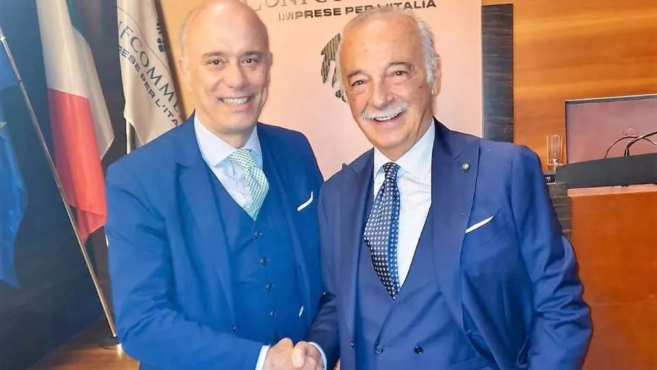 Zanzini con il presidente Felloni
