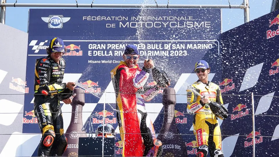 Il podio della MotoGP (Ph. Petrangeli)