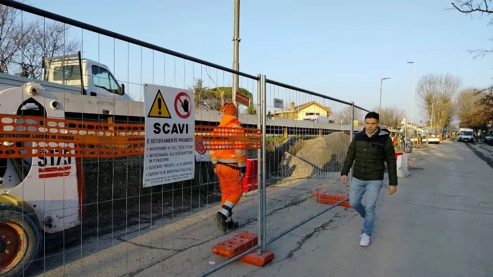 l’assessore Imola al cantiere