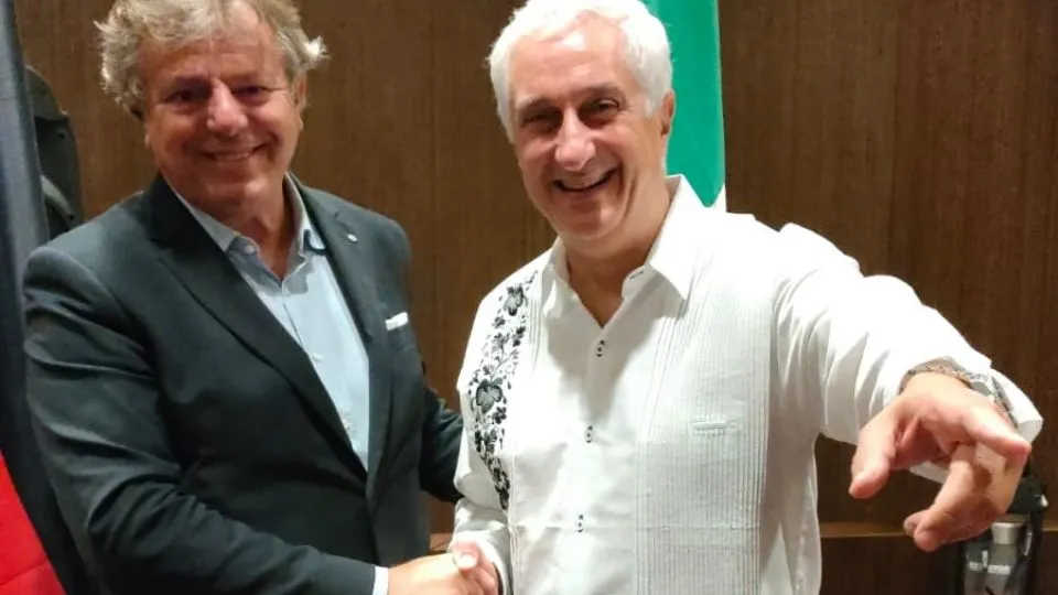 Il presidente del CAAR, Gianni Indino e il presidente del WUWM, Stephane Layani