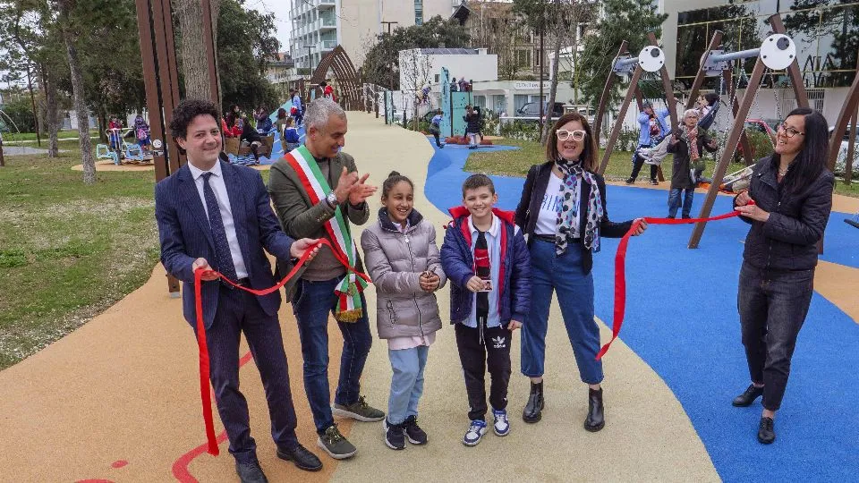 Rimini; 31/03/2023: Comune RN, Ufficio Stampa, inaugurazione parco giochi a Marina Centro, La Foresta del mare
©Riccardo Gallini /GRPhoto