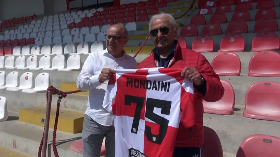 Il presidente del Rimini F.C., Alfredo Rota, e Marino Mondaini