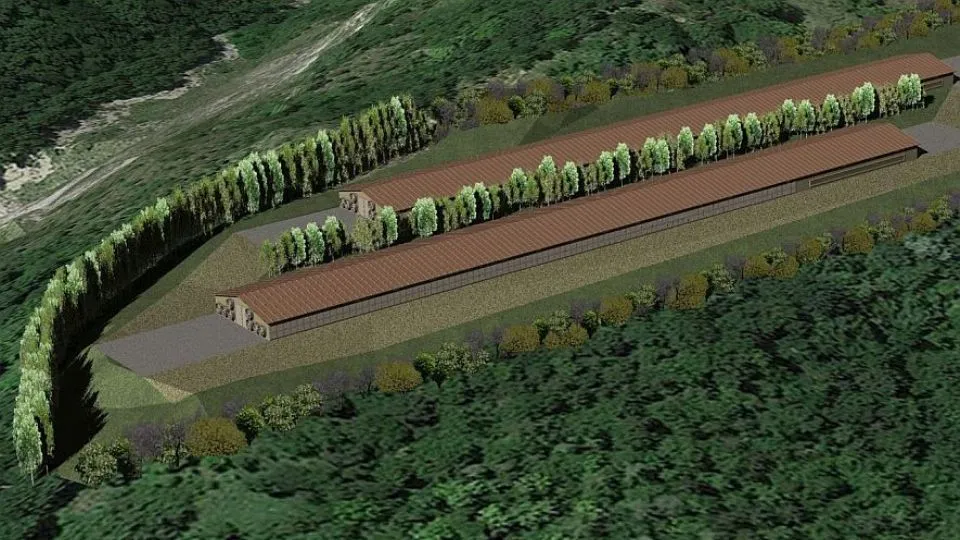 rendering dell’allevamento Fileni