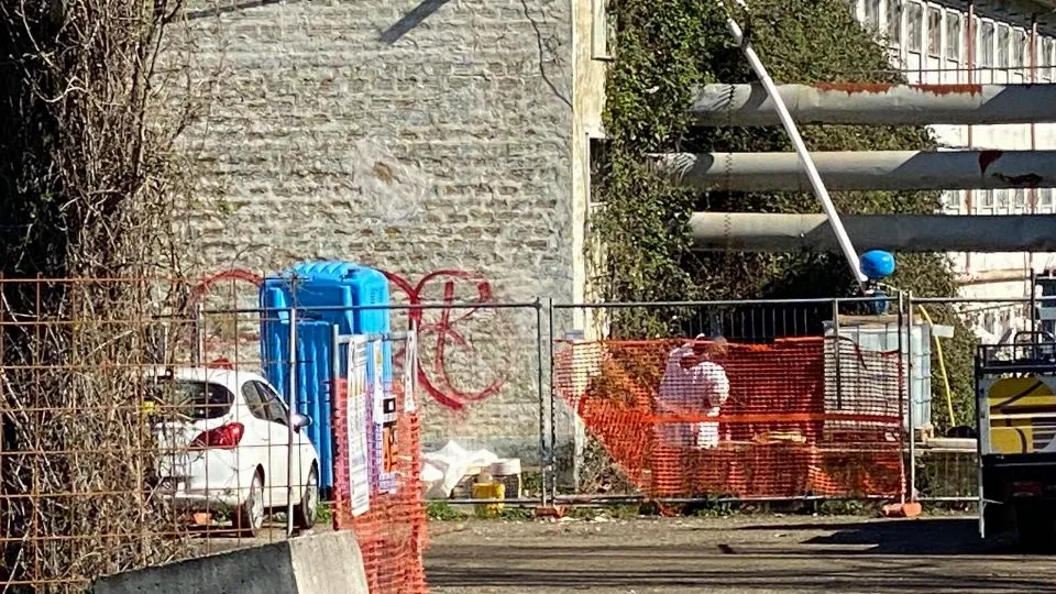 i lavori di bonifica (foto inviata dal Comitato per la Valmarecchia)