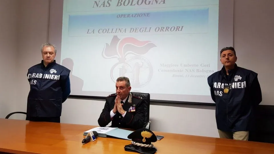 la conferenza stampa dei Carabinieri nel 2018