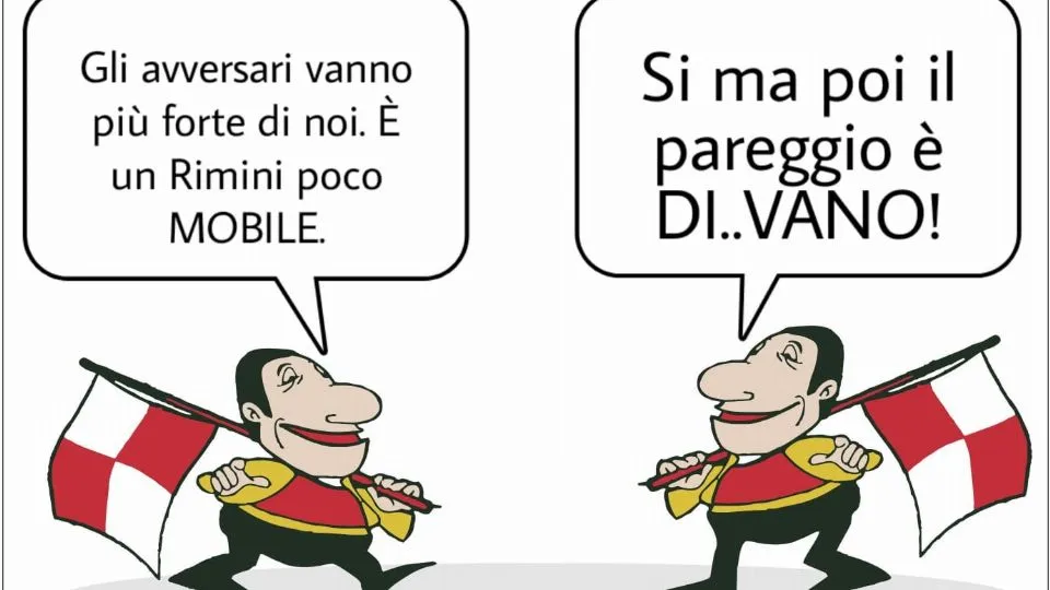 La vignetta di Baio dopo Rimini-Lucchese 1-1