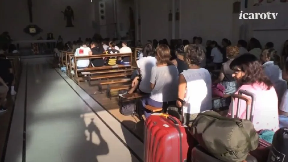 la Messa prima della partenza
