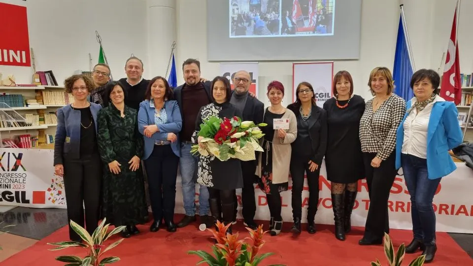 i vertici della Cgil riminese