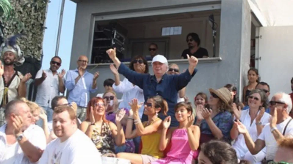 Gino Landi ad Aquafan per il suo compleanno